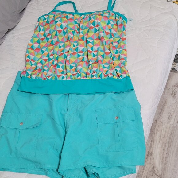Kim Rogers Other - Kim Rogers 2 Piece Boy Short SwimSuit
